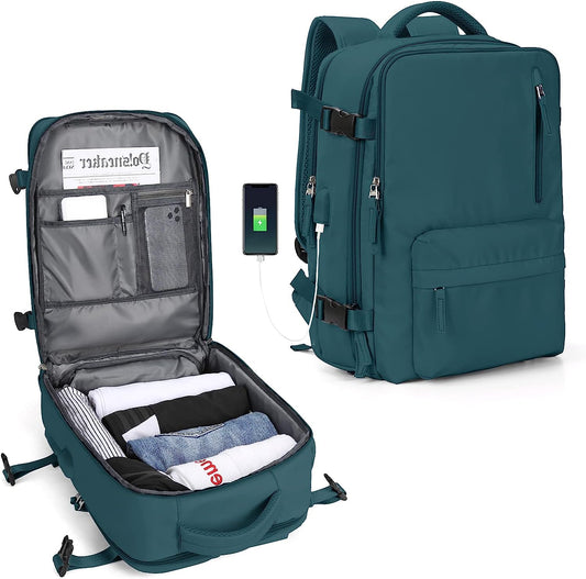 Qurlon Large Capacity Laptop Backpack USB Charging Port Business Travel Bag Design Computer Bags